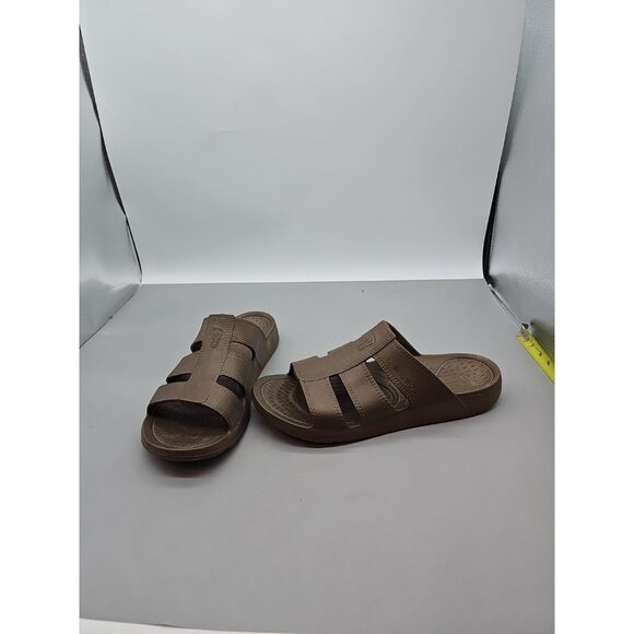 Nuusol Mens Sz 13 Stanley Slide Eclipse Brown Slip On USA Made Rubber Comfort - Picture 1 of 7